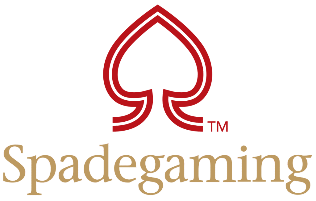 spade gaming brand logo — red spade icon and gold "Spadegaming" text representing a live casino provider in South East Asia.